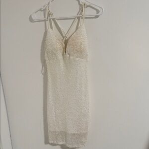 Sparkling White Strappy Dress